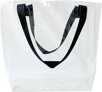 Beach Bag Waterproof Clear Tote Bag12.2"x11.81"x4.33" Sandproof with Handles, Heavy Duty PVC for Pool & Travel