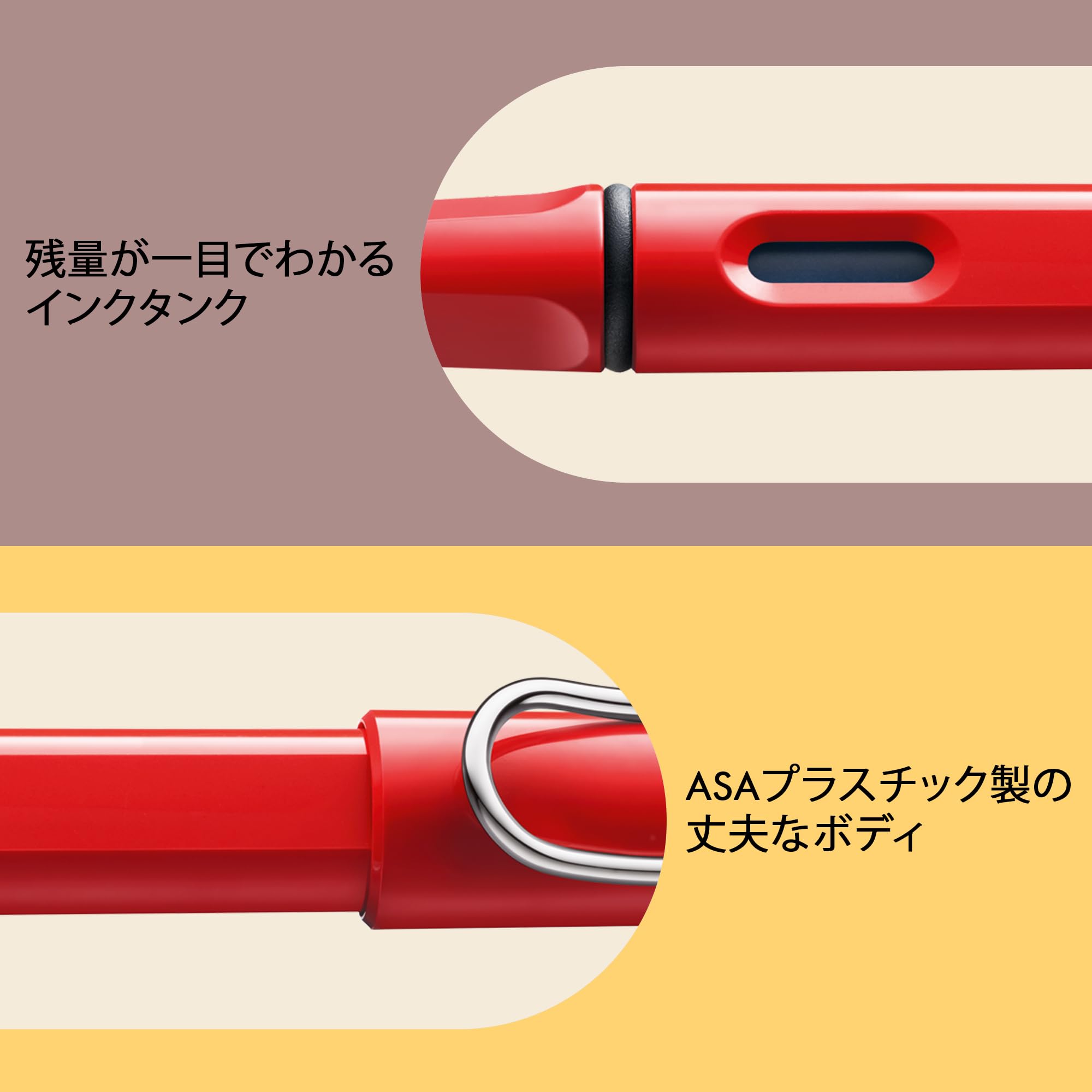 Amazon | LAMY（ラミー）safari レッド 万年筆 赤- 人間工学に基づいた