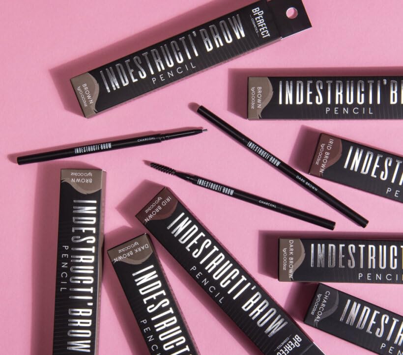 BPerfect IndestructiBrow Pencil - Retractable Ultra-Fine Brow Pencil with Spoolie - Shade: Irid Brown - 1g - Image 3