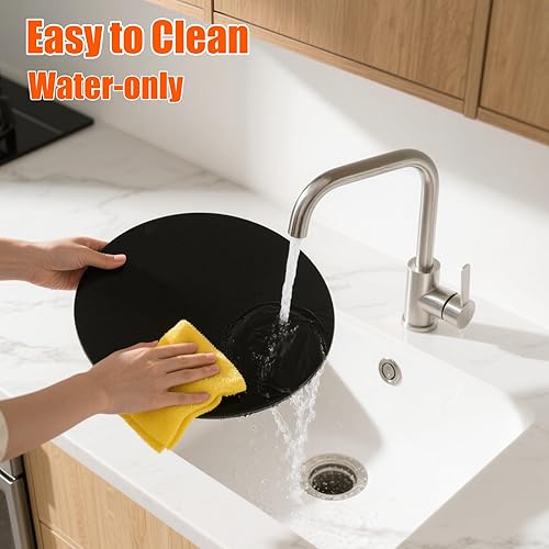 Miniatura 9 de Hisencn Acero redondo para pizza de 13 pulgadas para horno y parrilla, juego de piedras de cerámica para pizza con estante, cáscara de pizza