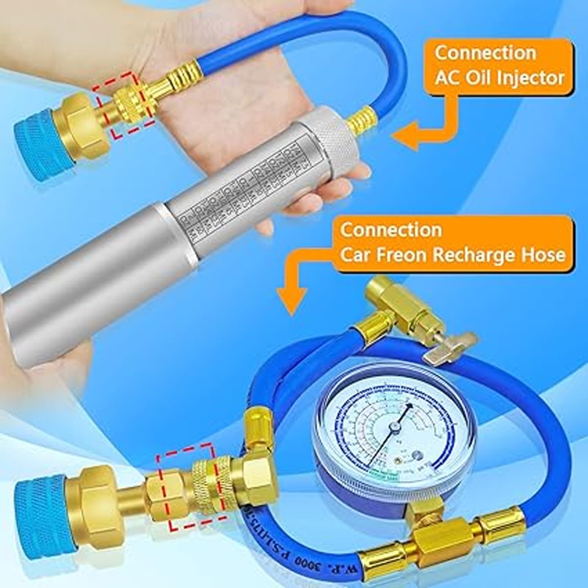 Adaptateur De Pompe à Vide 1/4 Pouce SAE Pour R134A, R410A, R22 Et R12