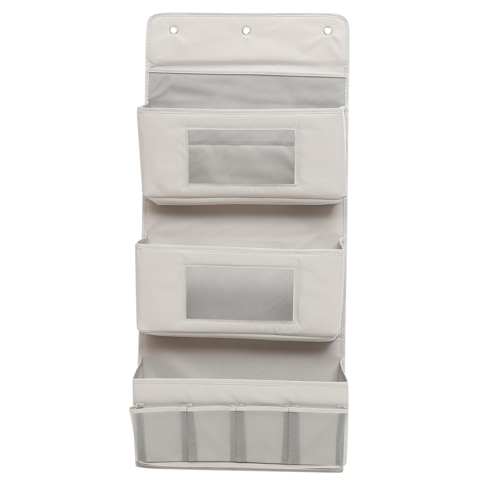 Organisateur à Suspendre la Porte, Pochettes de Rangement en Polyester, 3 Niveaux avec Crochets, Pliable, pour Chambre Cuisine