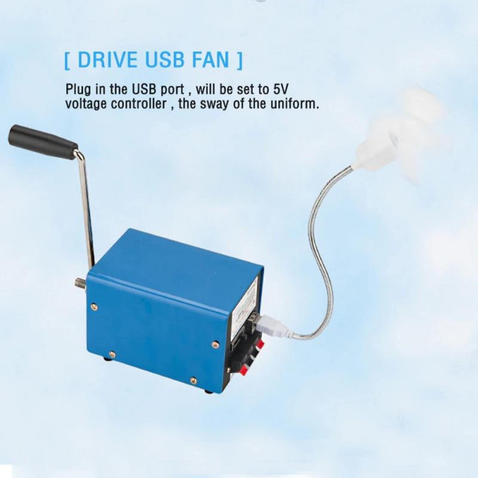 Tragbarer Dynamo-Generator Dynamo-Ladegerät für den Außenbereich Tragbarer Notfall-Handstrom-USB-Aufladen Notüberlebens-Handkurbel-Generator