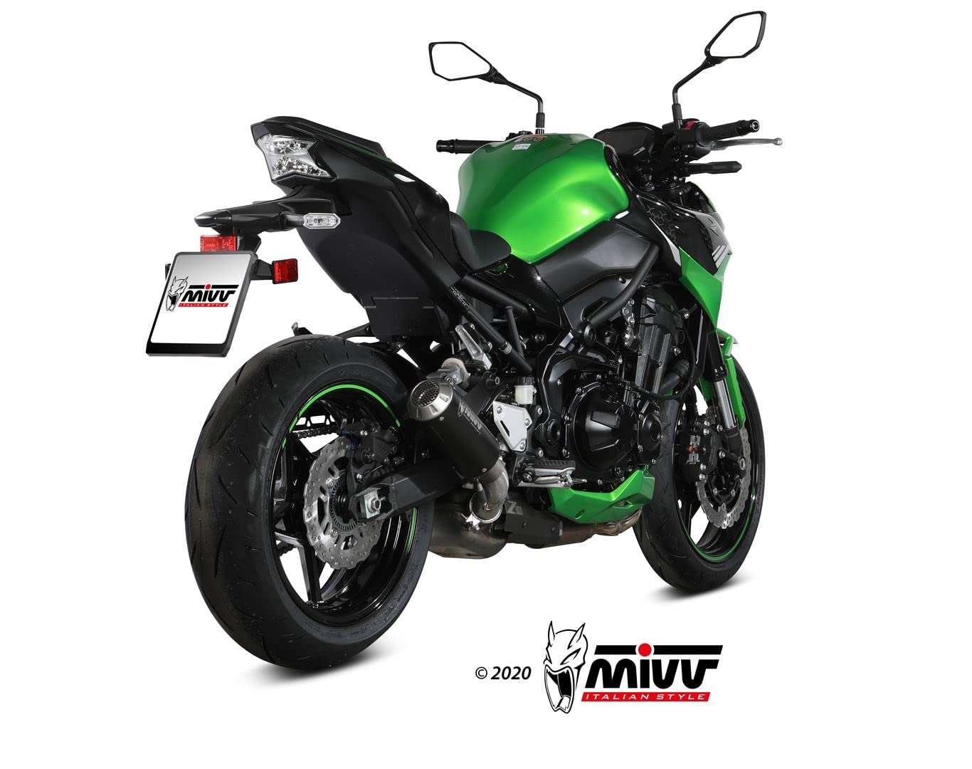 Scarico Slip-on Mivv COMPATIBILE CON KAWASAKI Z900 2020 > MK3 NERO