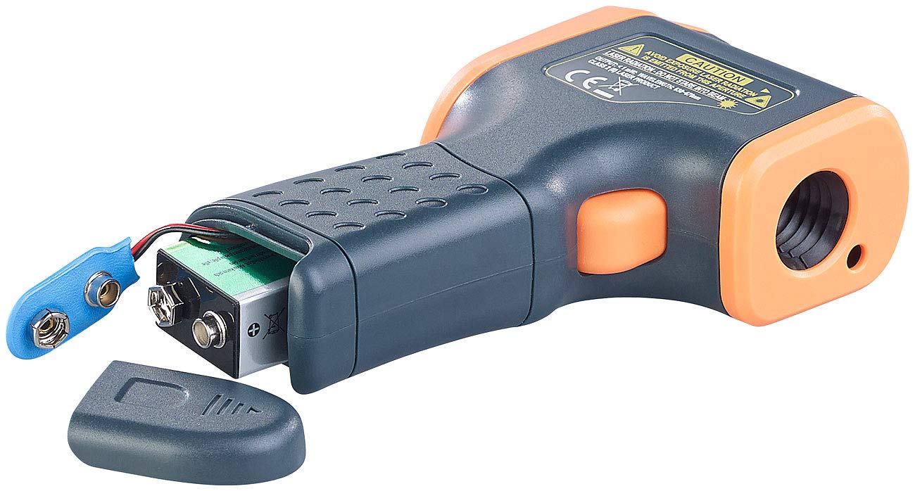 AGT Infrarot Messgerät: Profi-Infrarot-Thermometer mit Laser, -50 bis +600 °C, LCD, Bluetooth (Ir Thermometer, Handthermometer, Kfz)
