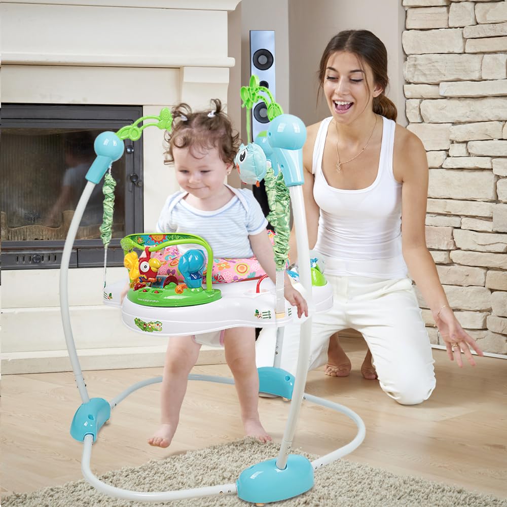 Lauflernhilfe 4 in 1, Drehspieß mit Tablett für musikalische Aktivitäten, für Babys, mit interaktivem Spielbrett, kippsichere Basis, von 6 bis 18 Monaten,63 × 56 × 18 cm – Gemischte Farben