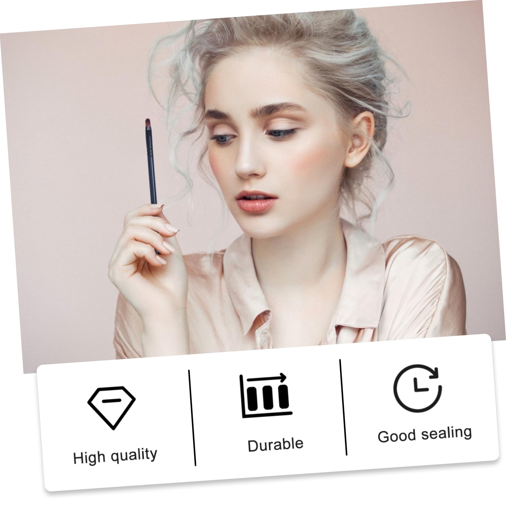 IWOWHERO Makeup Brush Set 50pcs Lip Brush Applicator Multi-function Lipstick Plastic Applicators