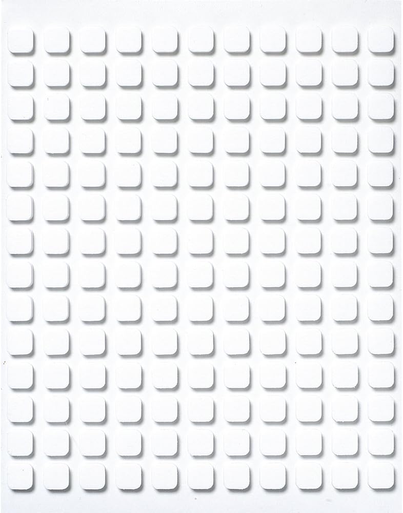 RAYHER Hobby Pack of 63 Self-Adhesive Squares for Scrapbooking, Card Making and Papercraft, Double-Sided Glue Squares, 11x12x2mm, 3387300