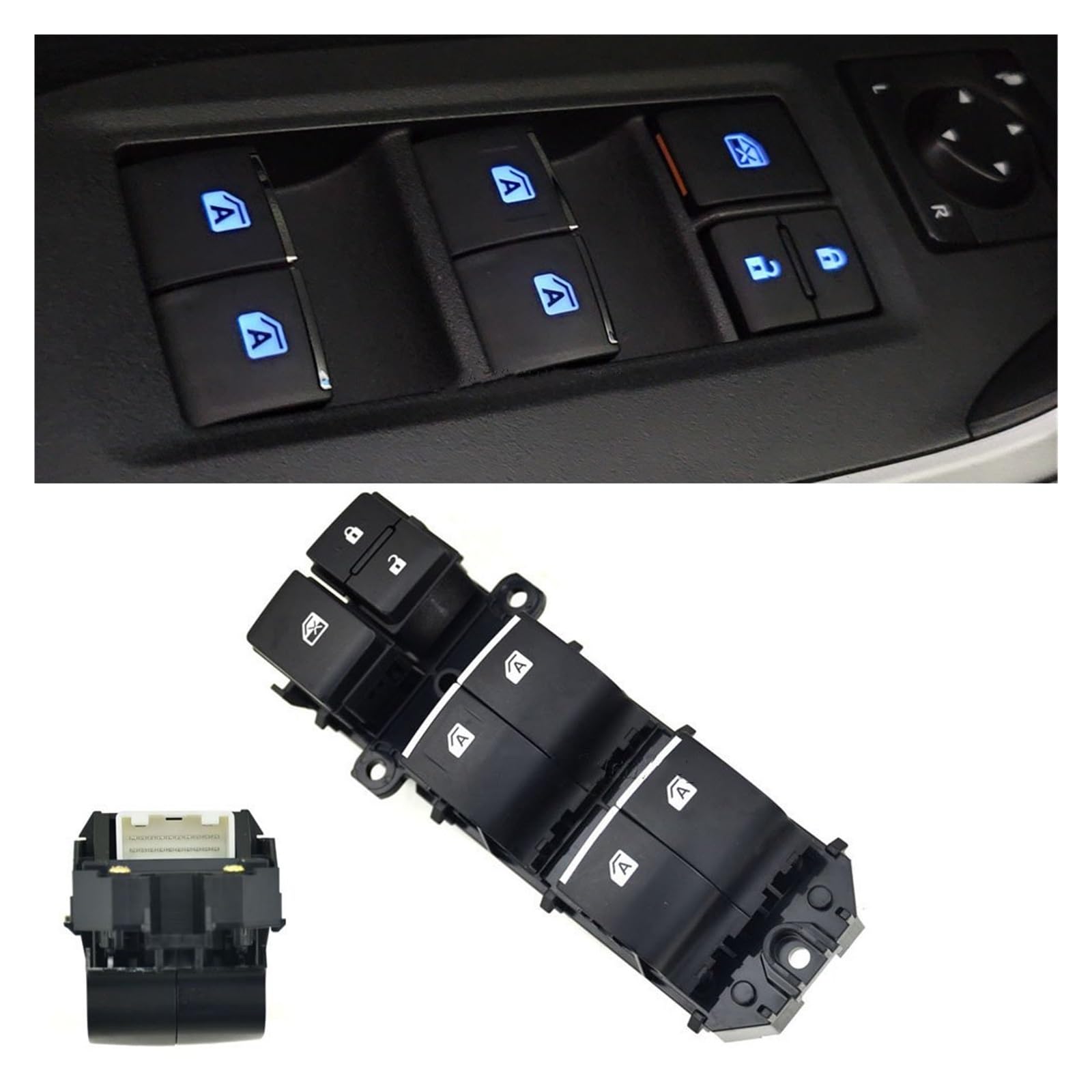 Elektrische Raam Schakelaar Knop Auto Verlichte Power Single Window