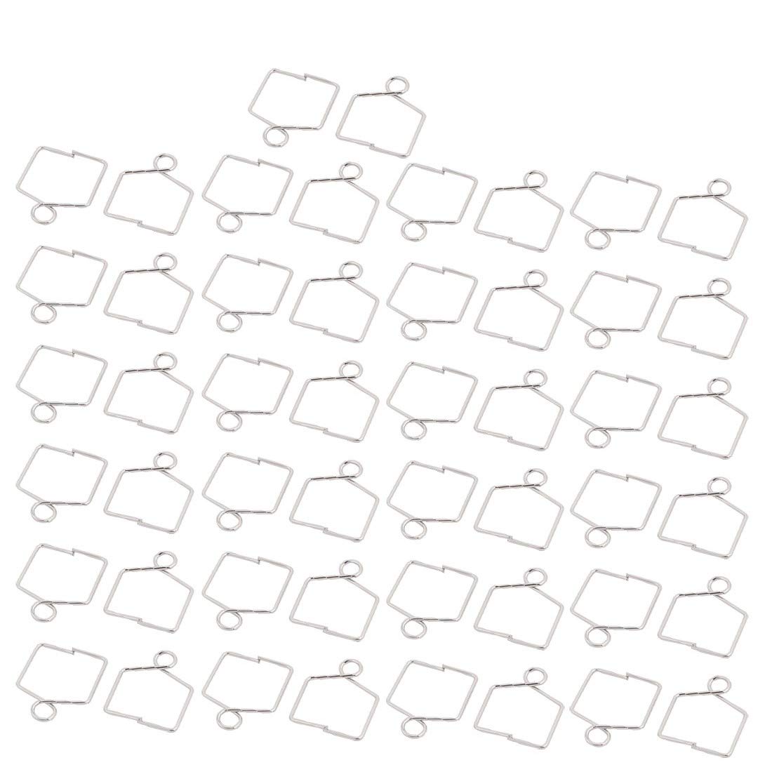 New Lon0167 50Pcs 18mm Featured Width Chromium Tone Reliable Efficacy Chandelier Connector Clip for Fastening Crystal(id:9c7 c4 10 dad)