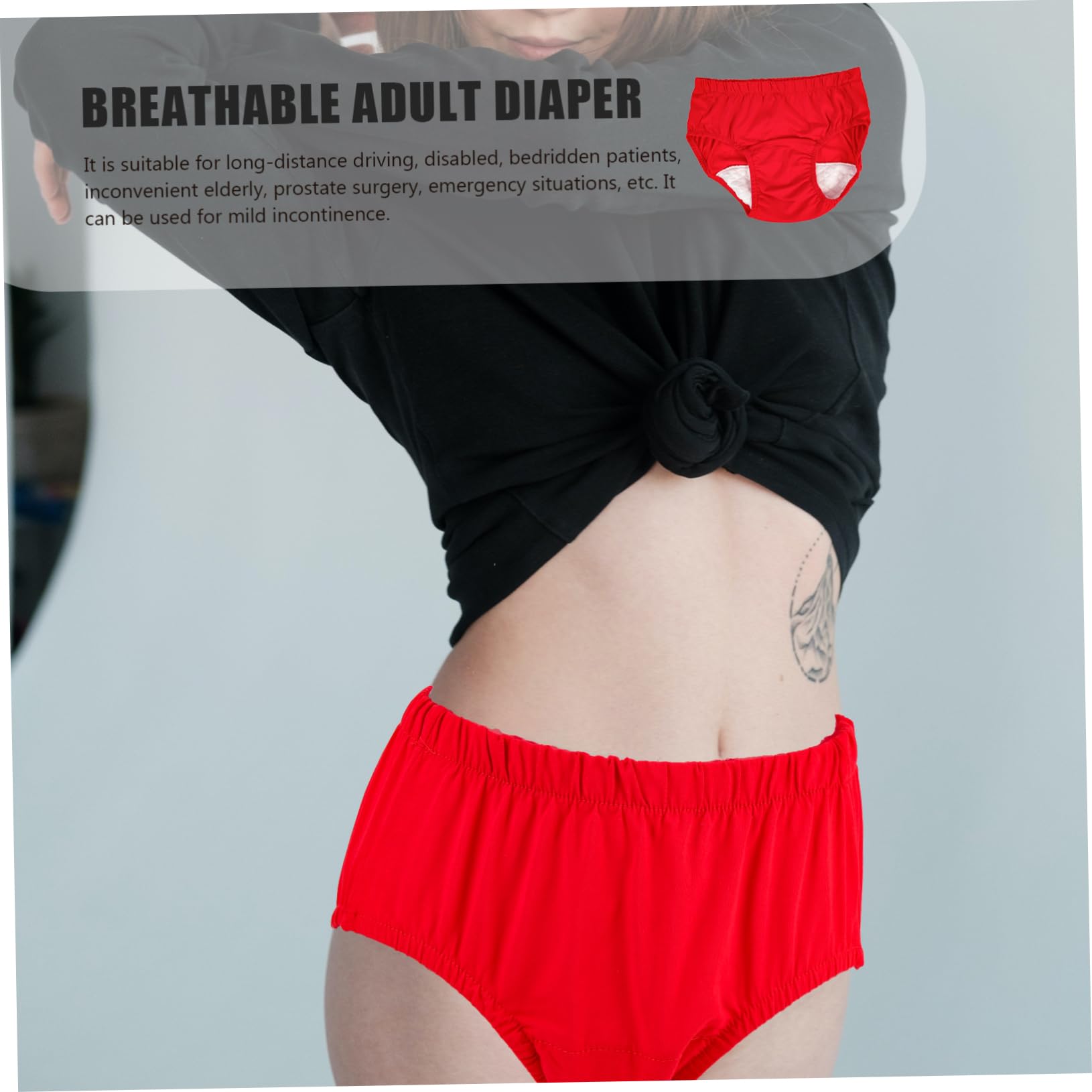 KOMBIUDA 2piezas De Para Adultos Bragas Protectoras Impermeables y Transpirables Diseño Cómodo Para Mediana Para Ancianos y Movilidad Reducida