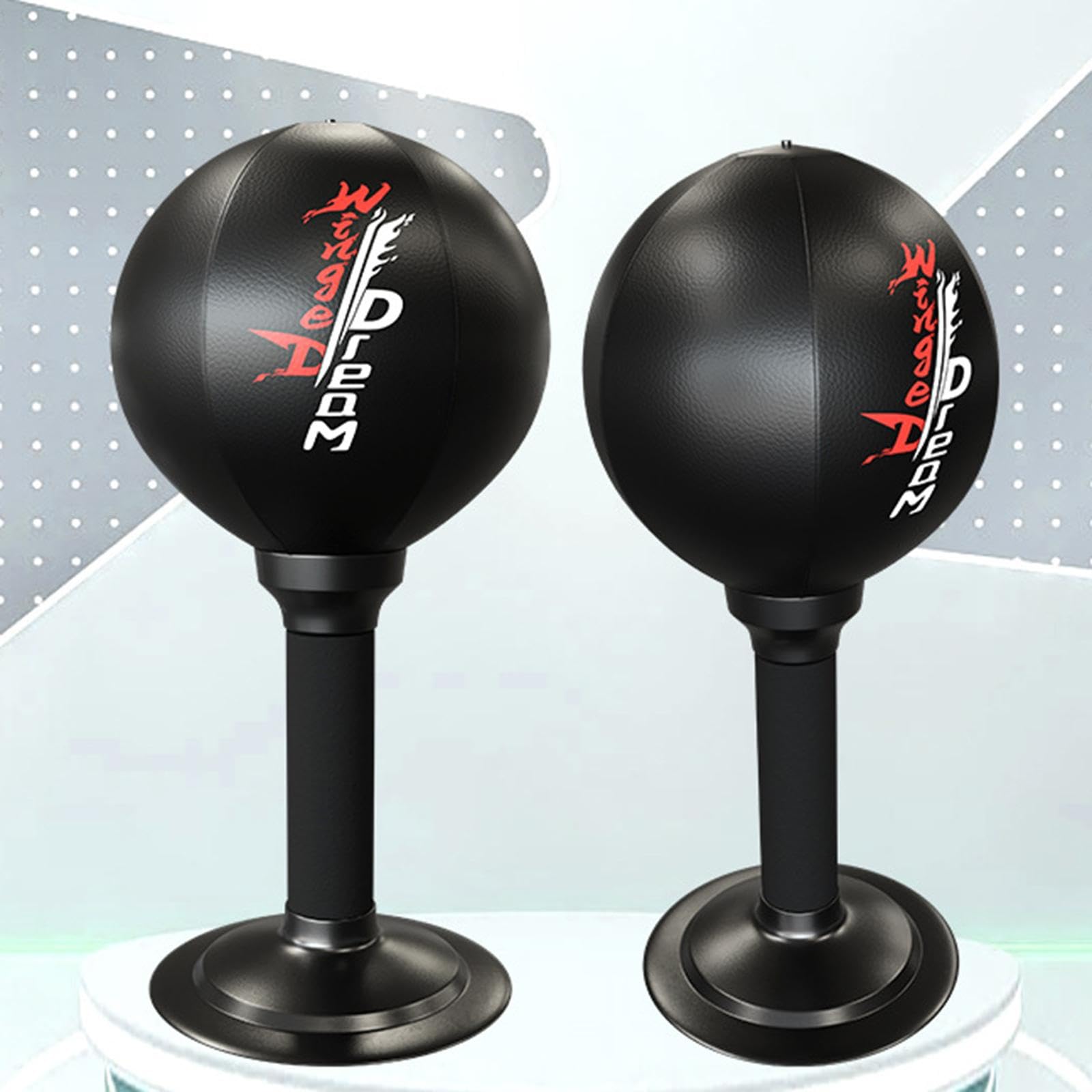 Punching Ball da Tavolo Ventosa Stabile Borsa Boxe Scrivania Giocattolo Scherzo Allenamento Ufficio Bambini Adulti Adatto per Regalo Casa 18cmx35cm