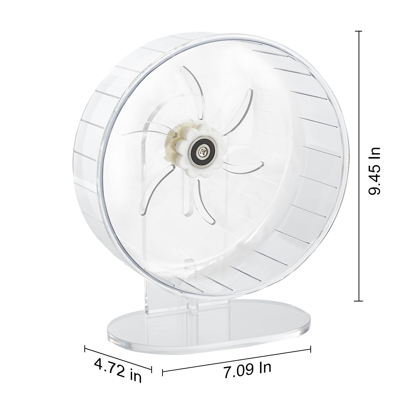 Silent Hamster Übungsrad - Hamster Spielzeug Zubehör Laufspiel mit Ständer Leiser Hamster Läufer für Kleintiere Haustier Rennmäuse Zwerg Syrische Hamster Igel Ratten Maus Mäuse usw. (9,4 Zoll)