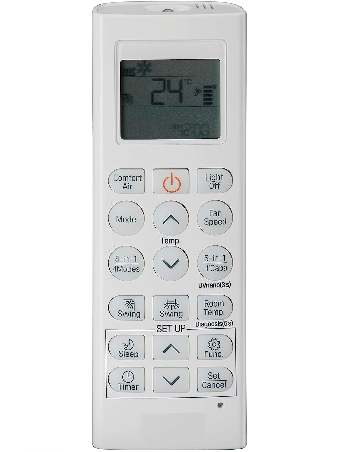 Remote Compatible with LG 1.5 Ton 5 Star Split AC Remote with UV Nano Inverter Model, MS-Q18UVZA-image-5