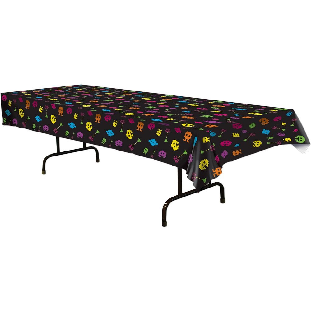Beistle Multicoloured 80'S Plastic Tablecloth 137 X 274 Cm