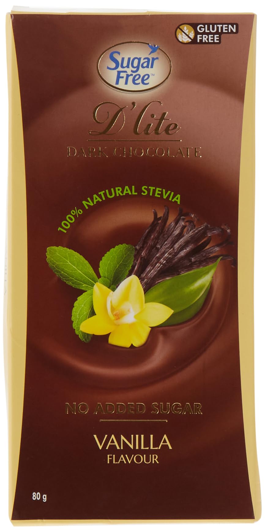 Sugar Free D'lite Vanilla Chocolate Bar, 80 g