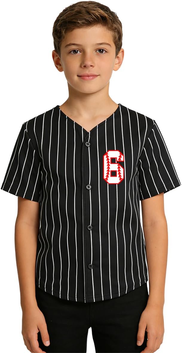 Yuji Itadori Boy 6th Birthday Baseball Shirt 6 Year Old Toddler Kids Baseball Jersey Birthday Clothes
