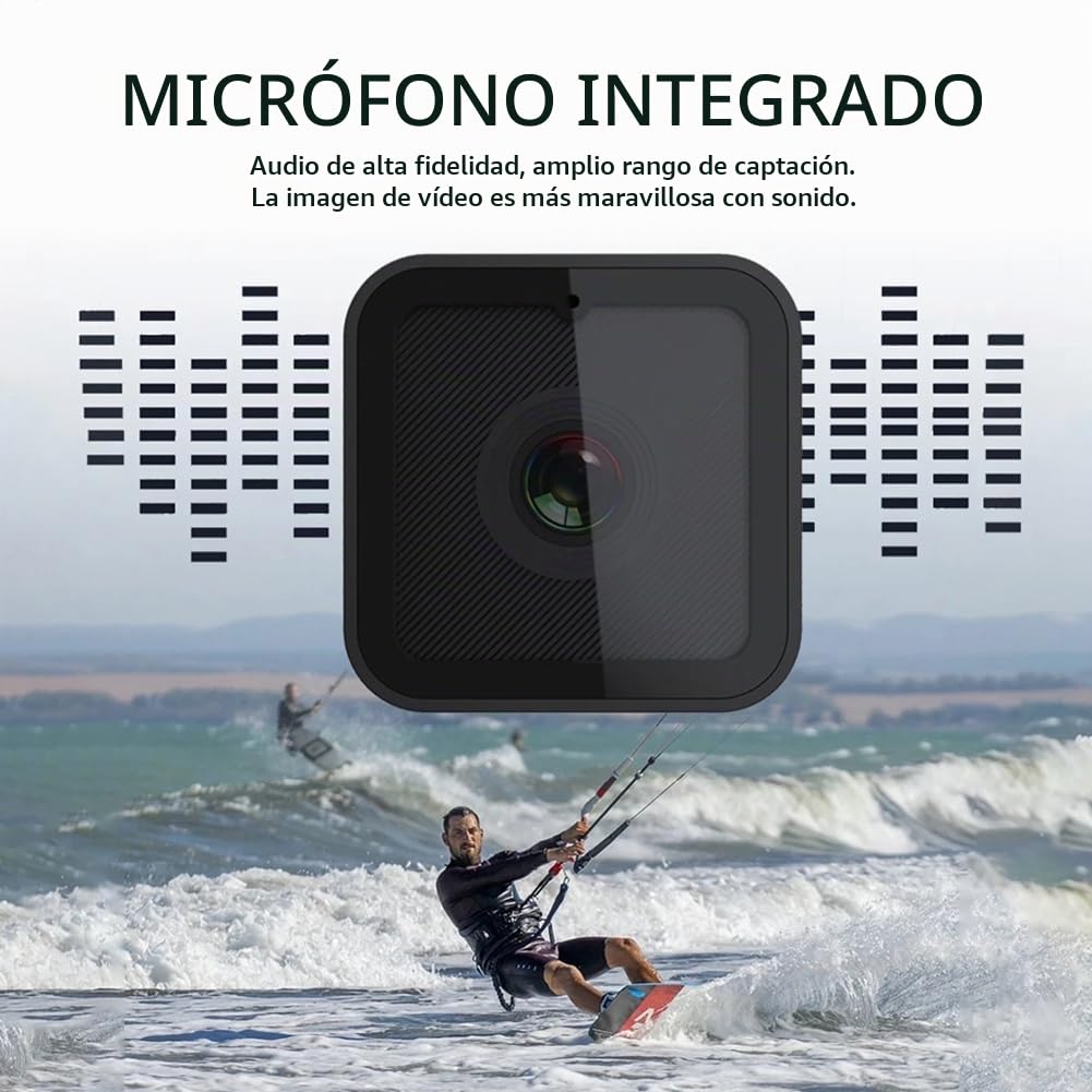 Cámara WiFi 1080P HD Mini Cámara Impermeable con Hotspot Portátil Motocicleta Bicicleta Grabadora de Conducción Motion DV