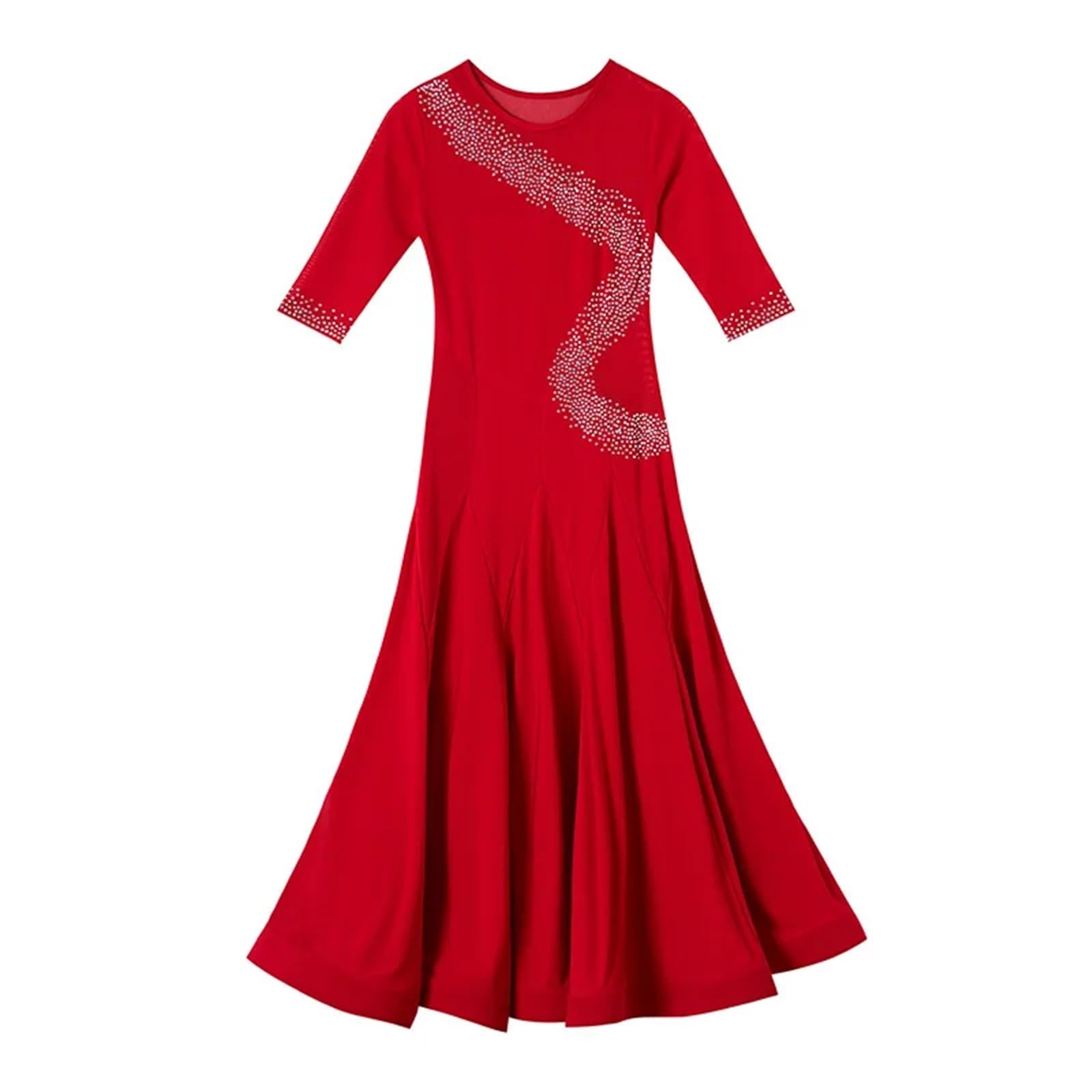 Tanzkleid Damen Modernes Tanzkleid Standard Ballsaal Kleidung Damen Weibliche Lange Röcke Übungskleidung Walzer Tango Cocktail Mädchen Abschlussball