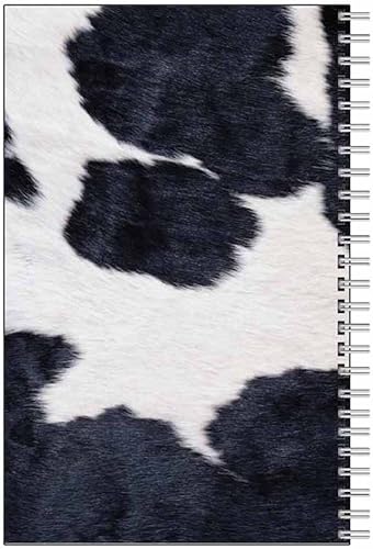 Miniatura 2 de Cuaderno con estampado de vaca, diseño animal, encuadernado en espiral, 80 páginas rayadas, papel de papelería, suministros de oficina