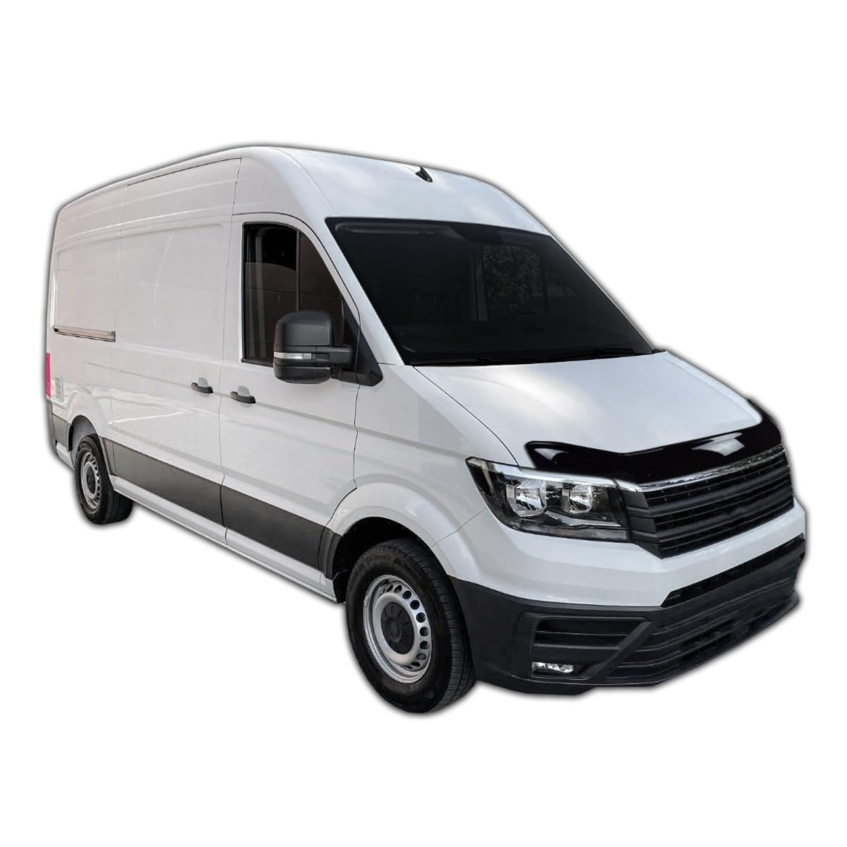 SCOUTT Motorhaubenschutz passend für Volkswagen Crafter ab 2018, Windabweiser Insektenschutz Steinschlagschutz Passform Schwarz