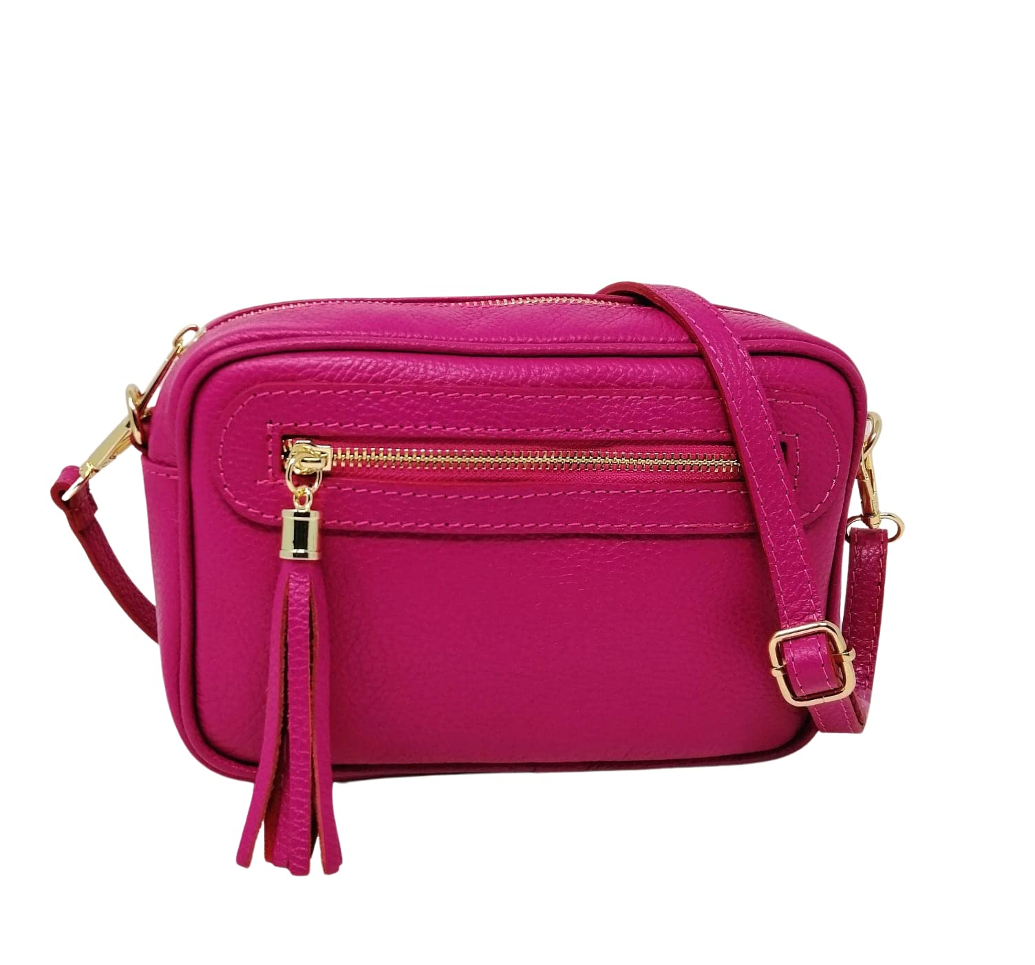 Mauro Pelletteria Borsa Donna Tracolla Piccola Vera Pelle Made in Italy – Modello Joy – Borsa a Tracolla Elegante con Cerniera e Tracolla Regolabile – Idea Regalo Donna
