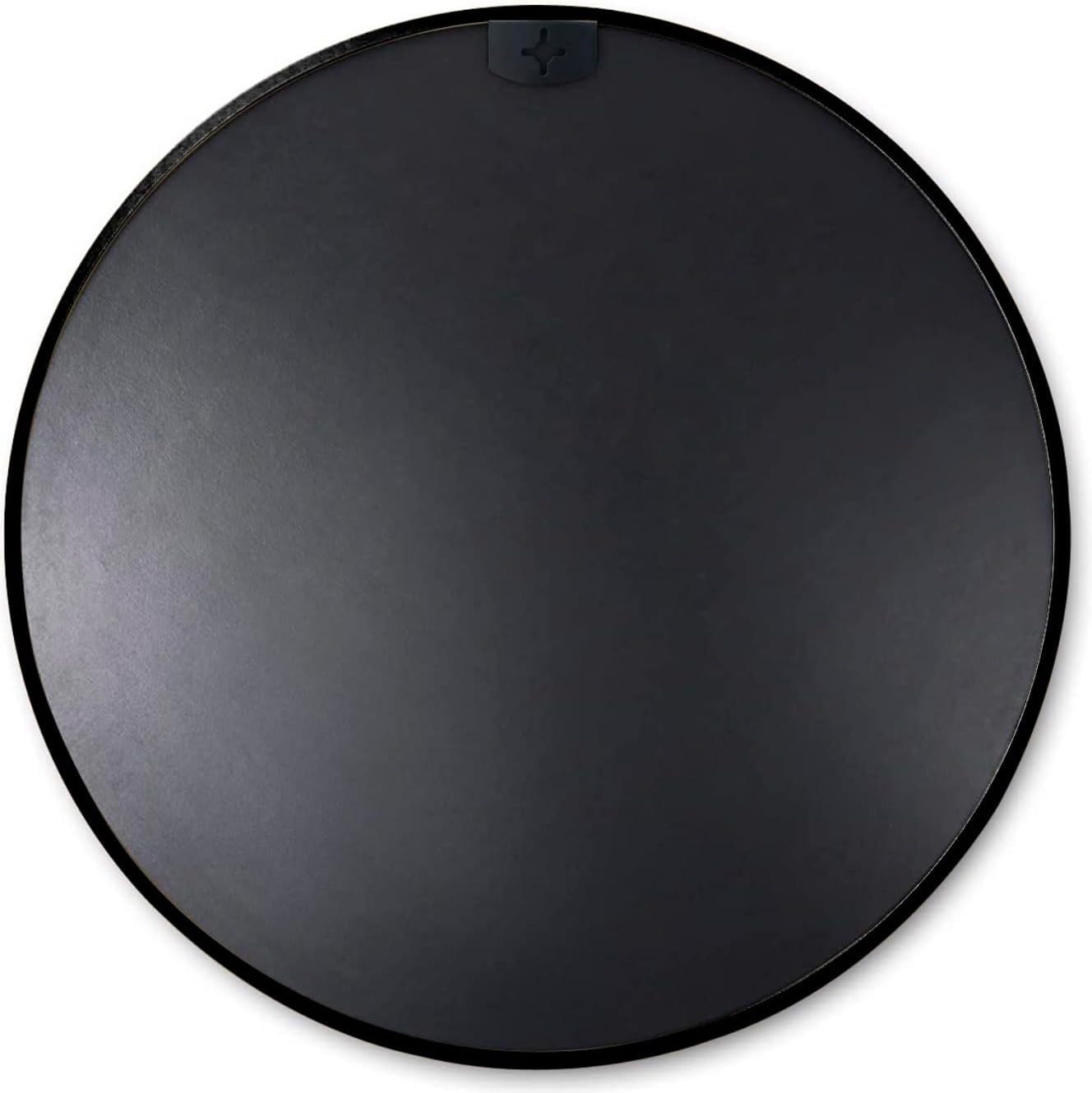 24 Inch Black Metal Framed Round Bathrrom Mirror for Wall