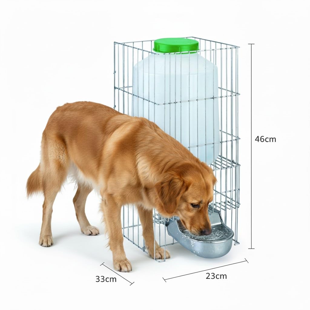 Abreuvoir automatique en aluminium pour chien avec réservoir 8 l 23 x 33 x 46 cm Distributeur d'eau automatique Chat Mouton