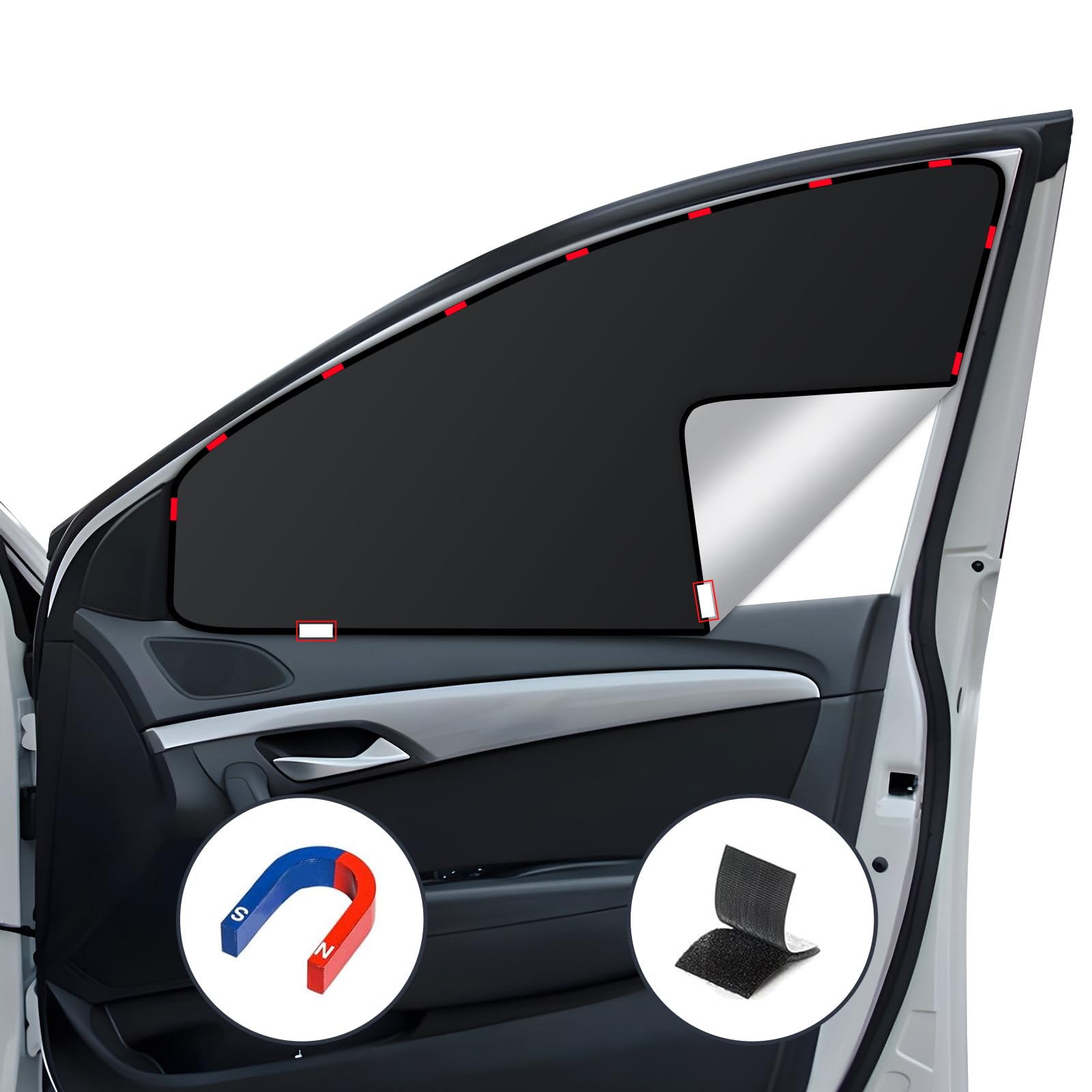 Parasole Laterali per Auto 2 Pezzi, Magnetica Tendine Oscuranti, Protezione UV Privacy