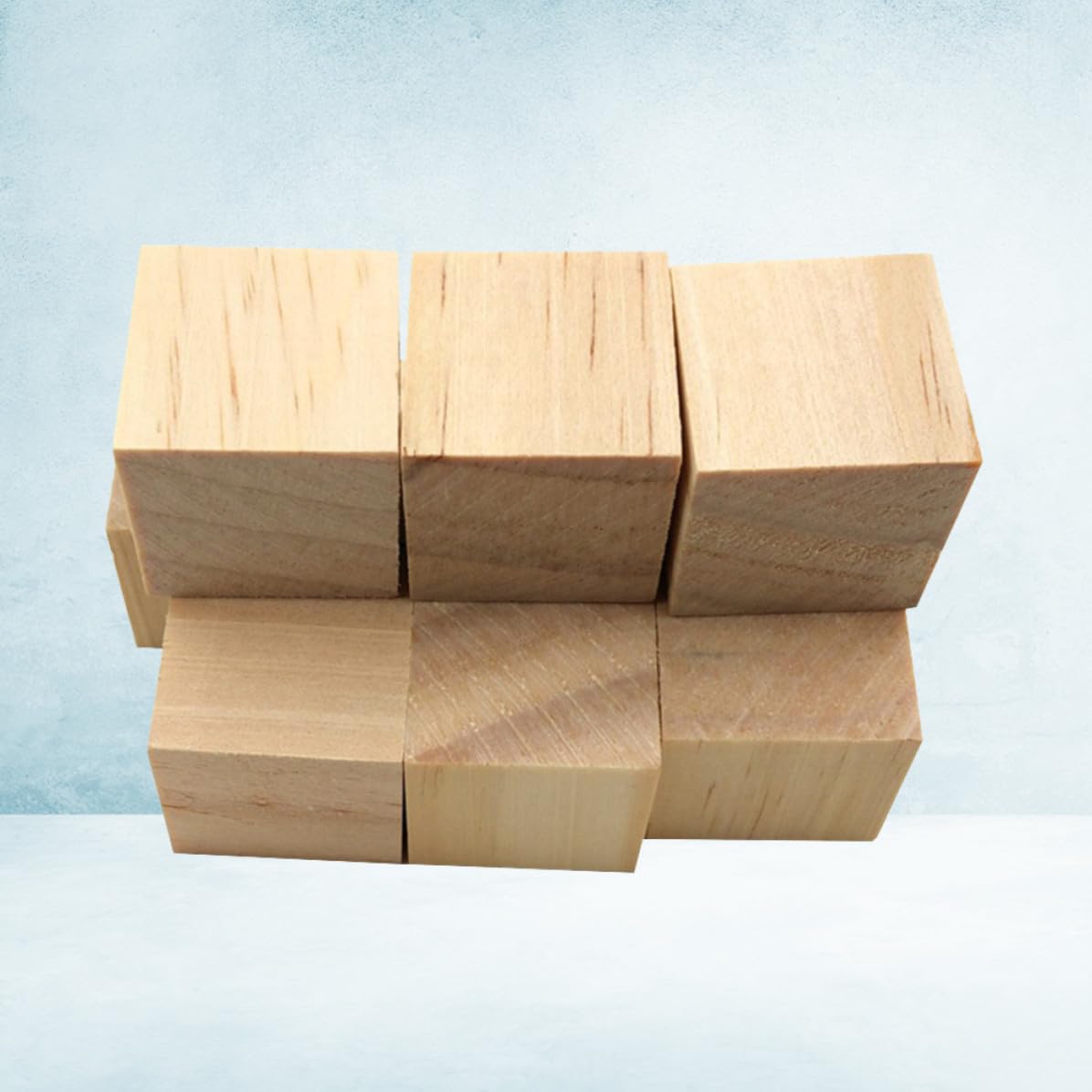 WOONEKY 36 Bloques Cuadrados de Madera de Pino Natural sin Tratar para Manualidades, Cubos Pequeños de 38 Mm para Bricolaje y Embellecimiento Creativo en Proyectos Artísticos