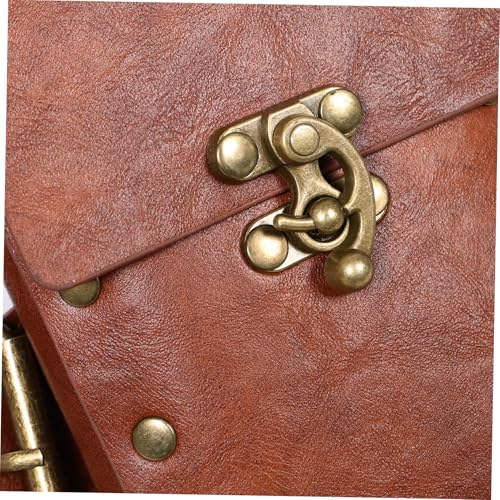 1Set Medieval Renaissance Embossed Sword Belt with Loop for Cosplay Vintage Knight Ring Belt for Pirate and Viking Costumes Includes Pouch and Support3