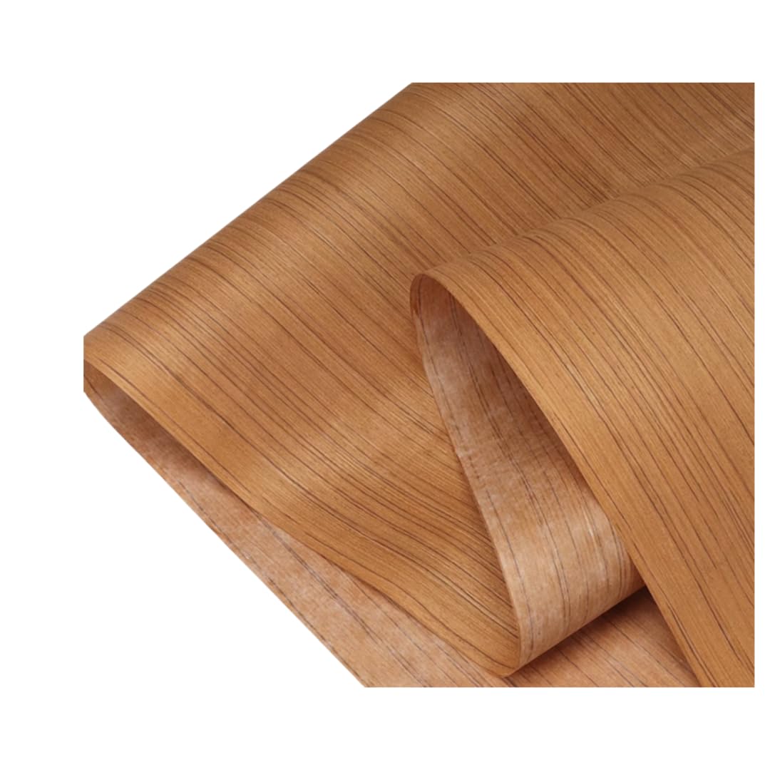 Teak Textured Technology Wood Veneer Sheets 98x20.8inch(2.5x0.53meter)- DIY Handmade Ready, Enhance Your Home Decor