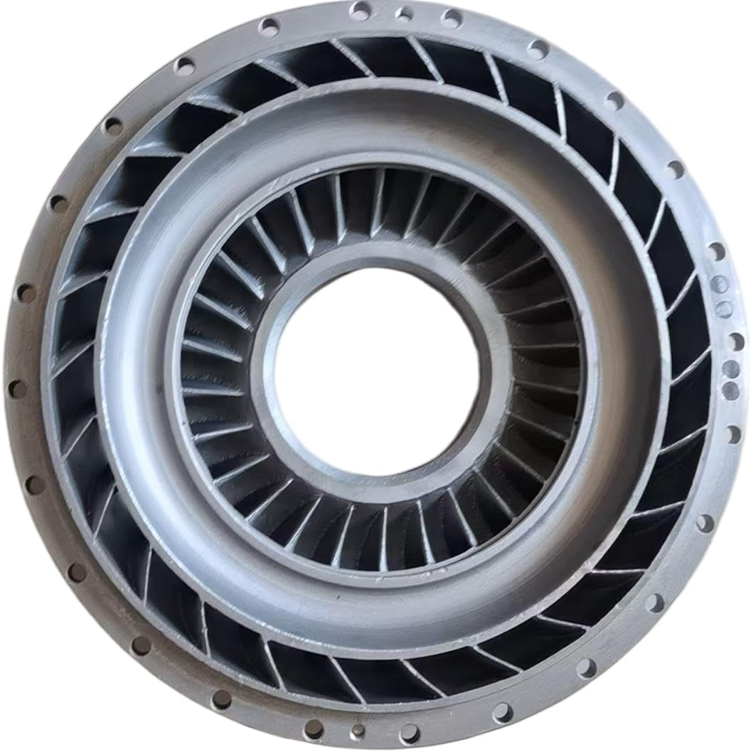 Loader Transmission Torque Converter Pump Wheel, Heavy Duty Metal Component with Radial Vanes, Industrial Grade Replacement Part