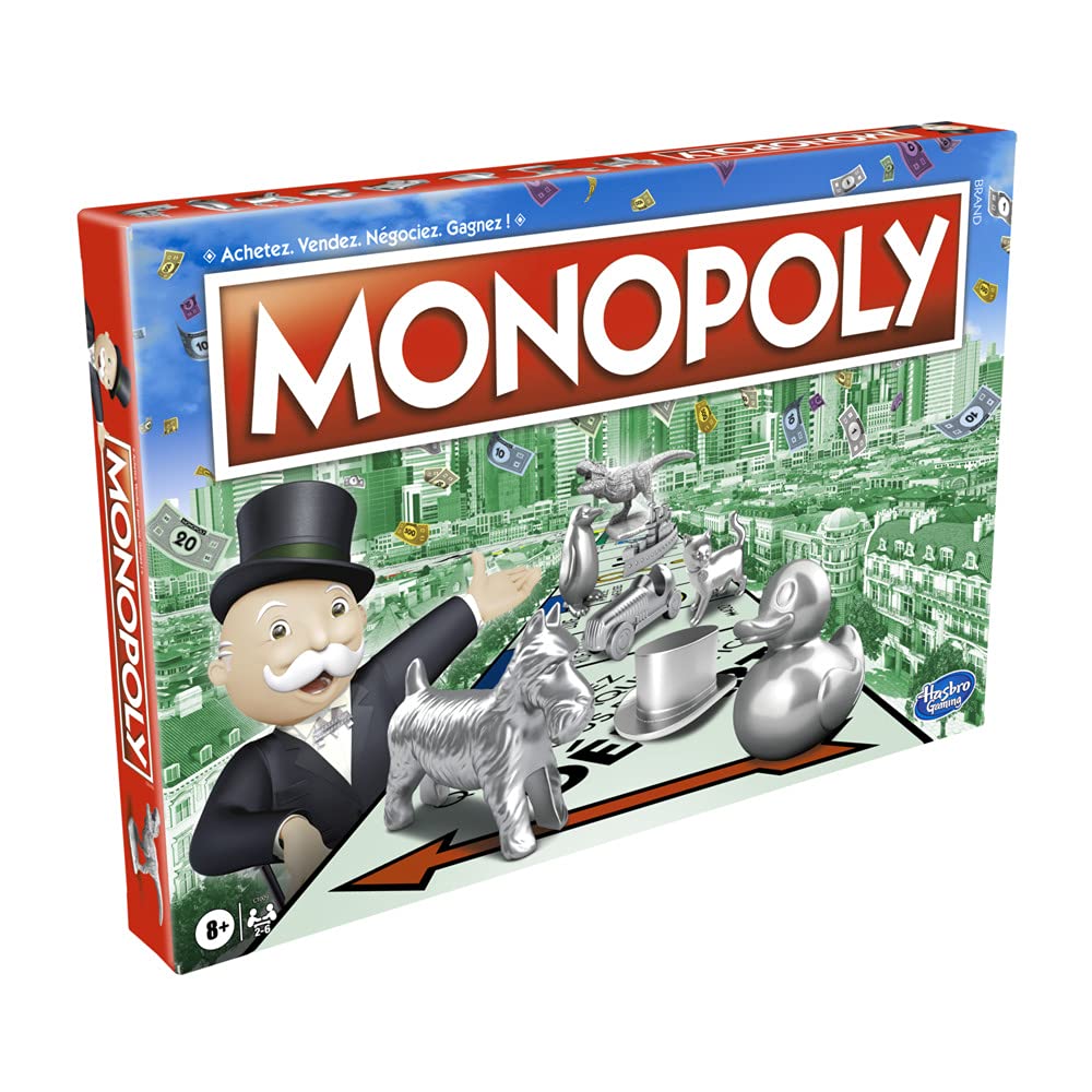 Monopoly Jeu de Plateau Familial Classique 2-6 Joueurs 8 Ans