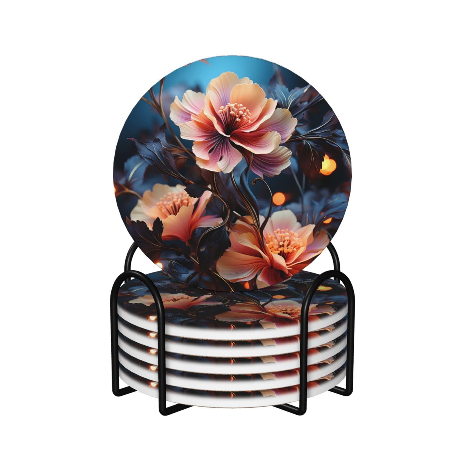 Dessous de verre en céramique de table résistant à la chaleur et finitions liège