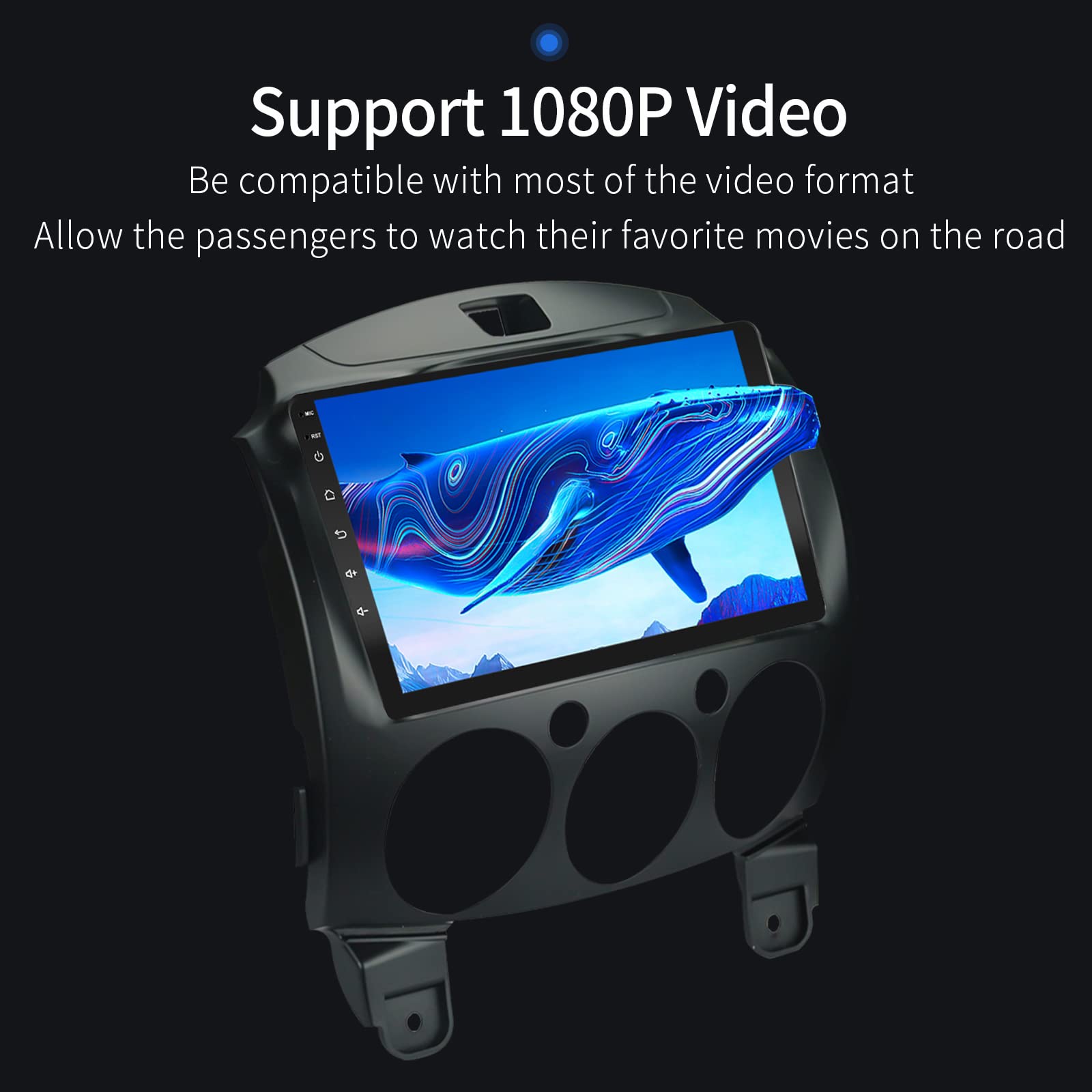 EZoneTronics Android 13 Radio Coche Estéreo para Mazda 2 2008-2014 con Carplay Android Auto Pantalla Táctil de 9 Pulgadas Navegación GPS Bluetooth WiFi USB Mirror Link Volante Control FM/RDS 2G+32G