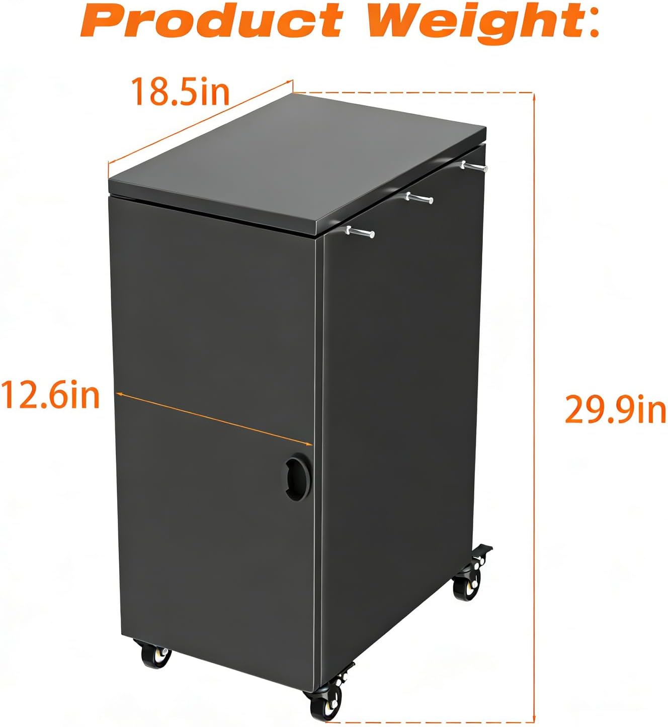 Outdoor Grill Cart, Height Adjustable Grill Table with Storage Cabinet, Magnetic, Flexible Rolling Wheels, for Weber, Charbroil, Nexgrill, Dynaglo Majority Series Gas Grills Accessory