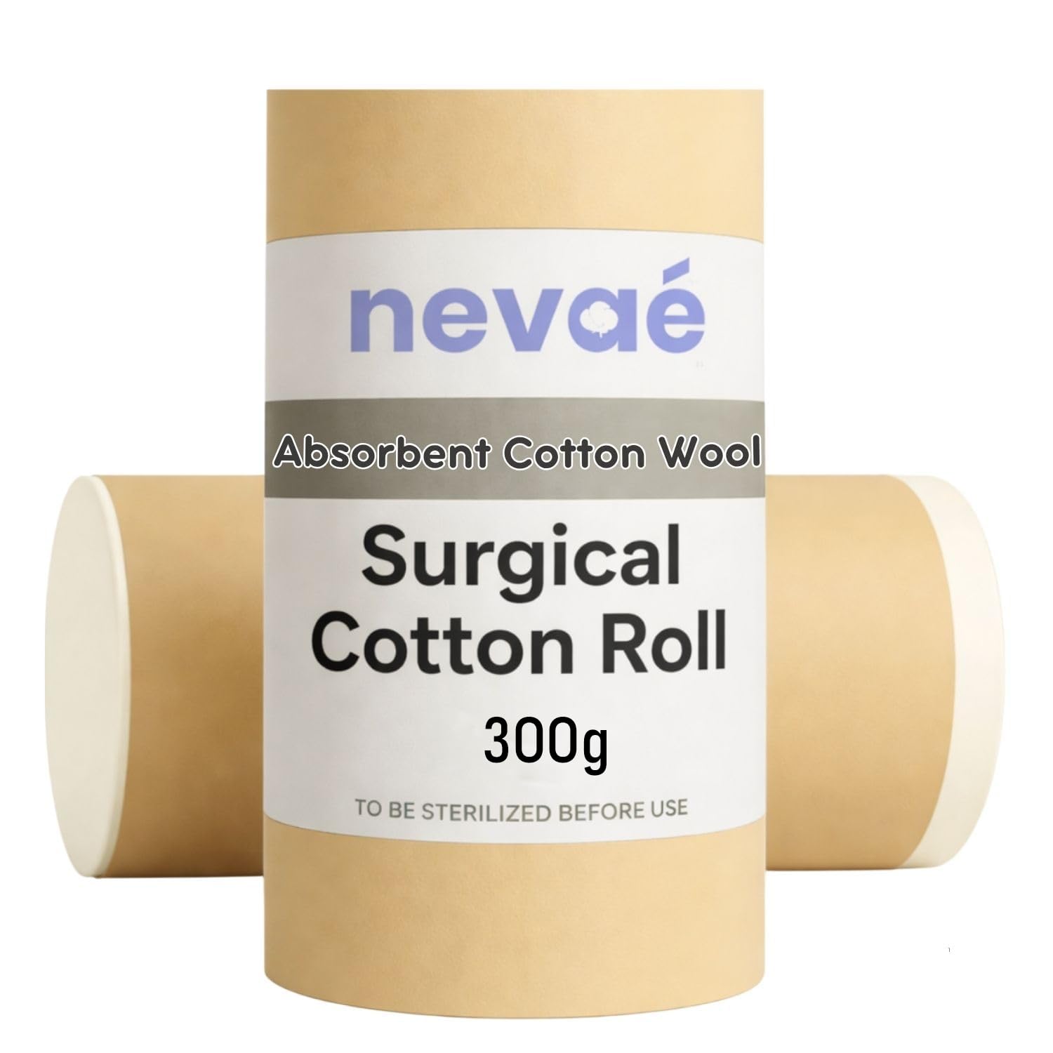 Nevae 100% Pure Cotton Roll 300g | Absorbent Cotton Wool | Soft, Hygienic & Chlorine Free | For Medical, Baby Care, Makeup & Household Use-image-43