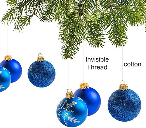 Blulu 500 Meter Clear Nylon Invisible Thread for Christmas Hanging Ornaments and Sew Hobby Strong and Invisible Clear Beading Thread with Bead Needle (0.25 mm)