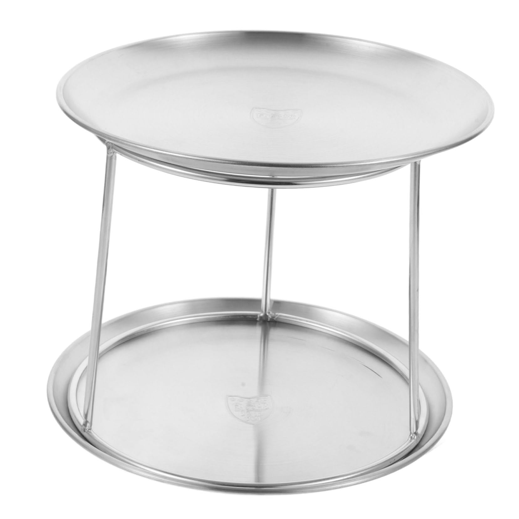 MUCKLILY 1Set Stainless Steel Seafood Display Tray Elegant Food Organizer for Parties Weddings Birthdays for Appetizers Cupcakes Fruits and Snacks