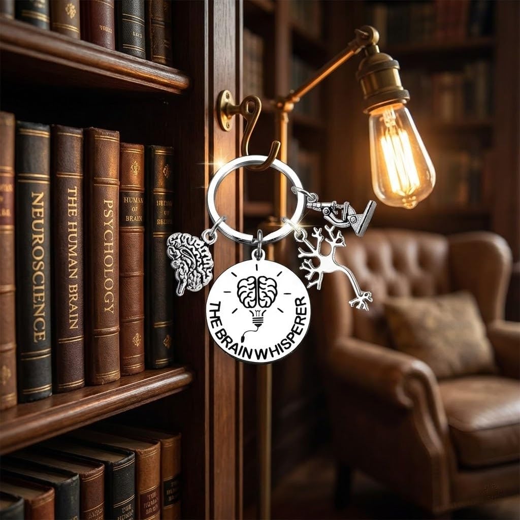 Brain Keychain Neurology Gifts for Neurosurgeon Neurologist Medical Keychain Neuroscience Neuro Nurse Nurses Week Gifts image 3