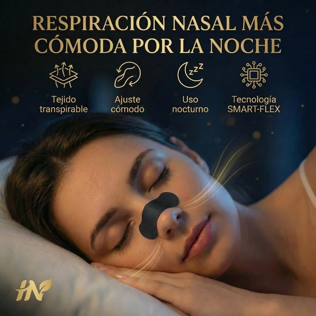 HN® PACK AHORRO 150 Tiras Nasales Deportivas I Dilatador Nasal Antironquidos para Dormir I Alivia la Congestión Nasal Para Respirar Mejor Por La Nariz I Nasal Strips Negras Para Reducir Ronquidos.