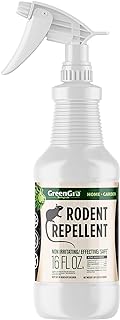GreenGro Rodent Repellent Spray - Organic Cedar & Cinnamon Oil for Pest Control/Mice, Rat, Vole & Squirrel Repellent/Non-Toxic/Safe for Pets/Use for Home, Garden, Garage, RVs (16oz)