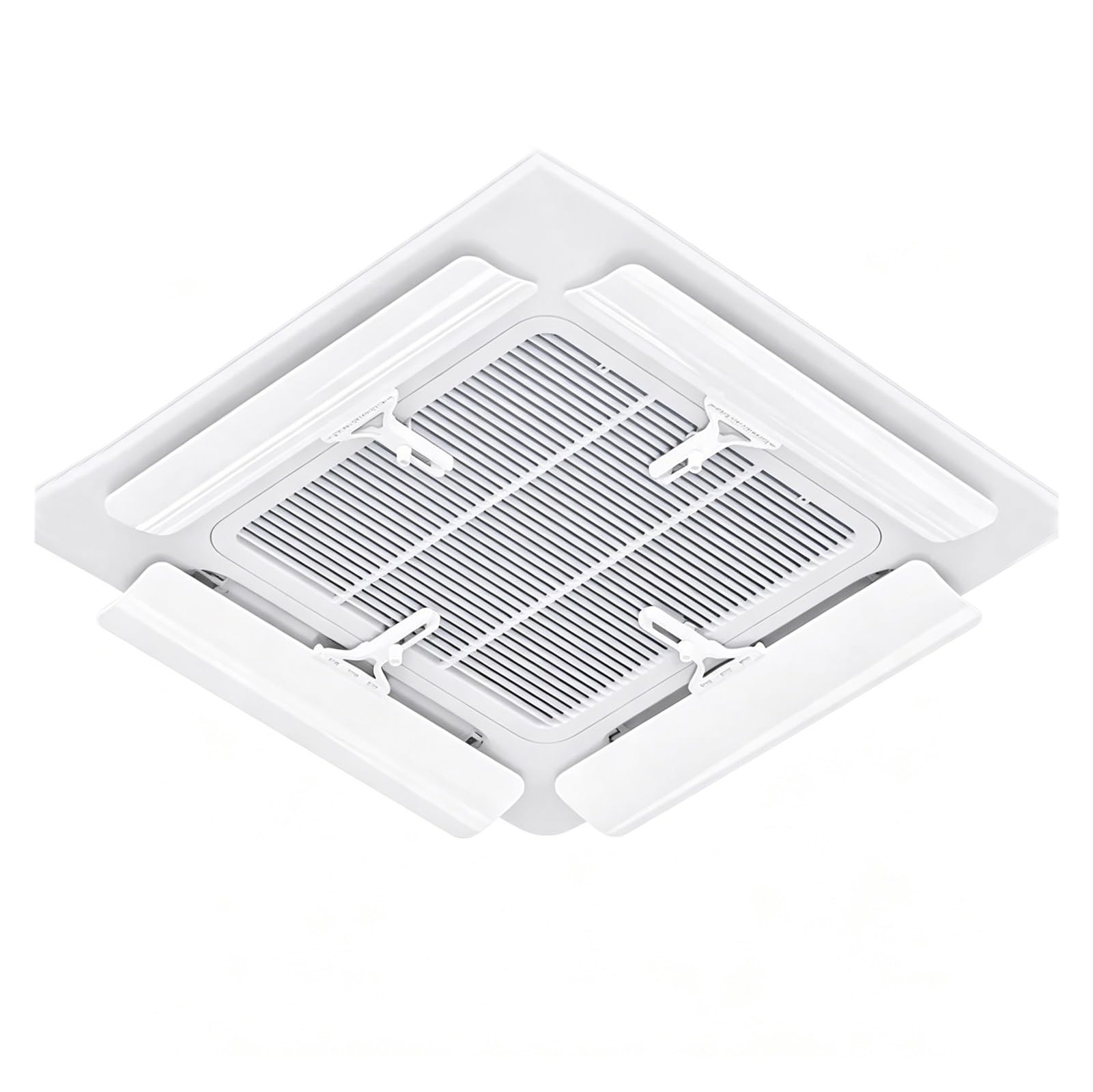 ZLLPIGLS 4-Pack Ceiling Air Deflector, Thickened Plastic Material Vent Deflector, Ceiling Vent Deflector with Aluminum Foil Cotton, for Central Air Conditioning