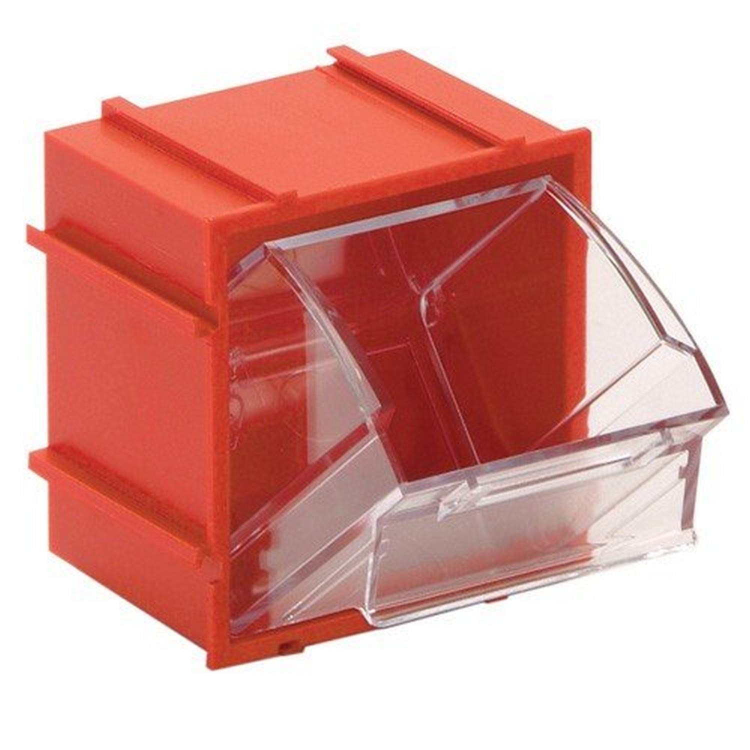 Quantum Storage Systems QTB409RD Clear Tip Out Bin, 2-3/8 by 2-13/16 by 3-Inch, Red, Set of 9