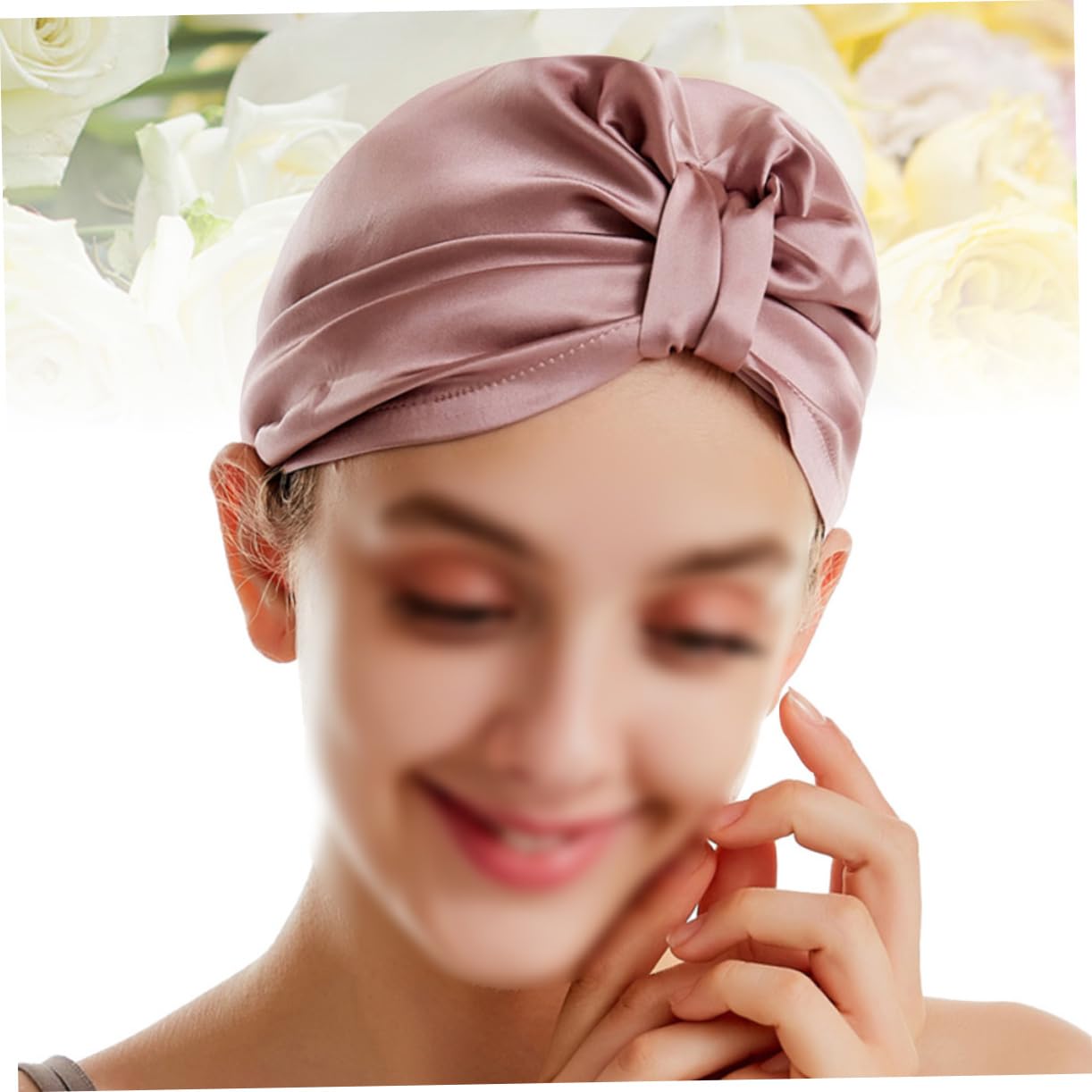 Beavorty 3stücke Silk Hair Drying Hat Schnelltrocknende Haarkappe Aus Seide Für Zuhause Gym Und Reisen Sanfte Wasserabsorbierend Elastischer Bund Gummirot