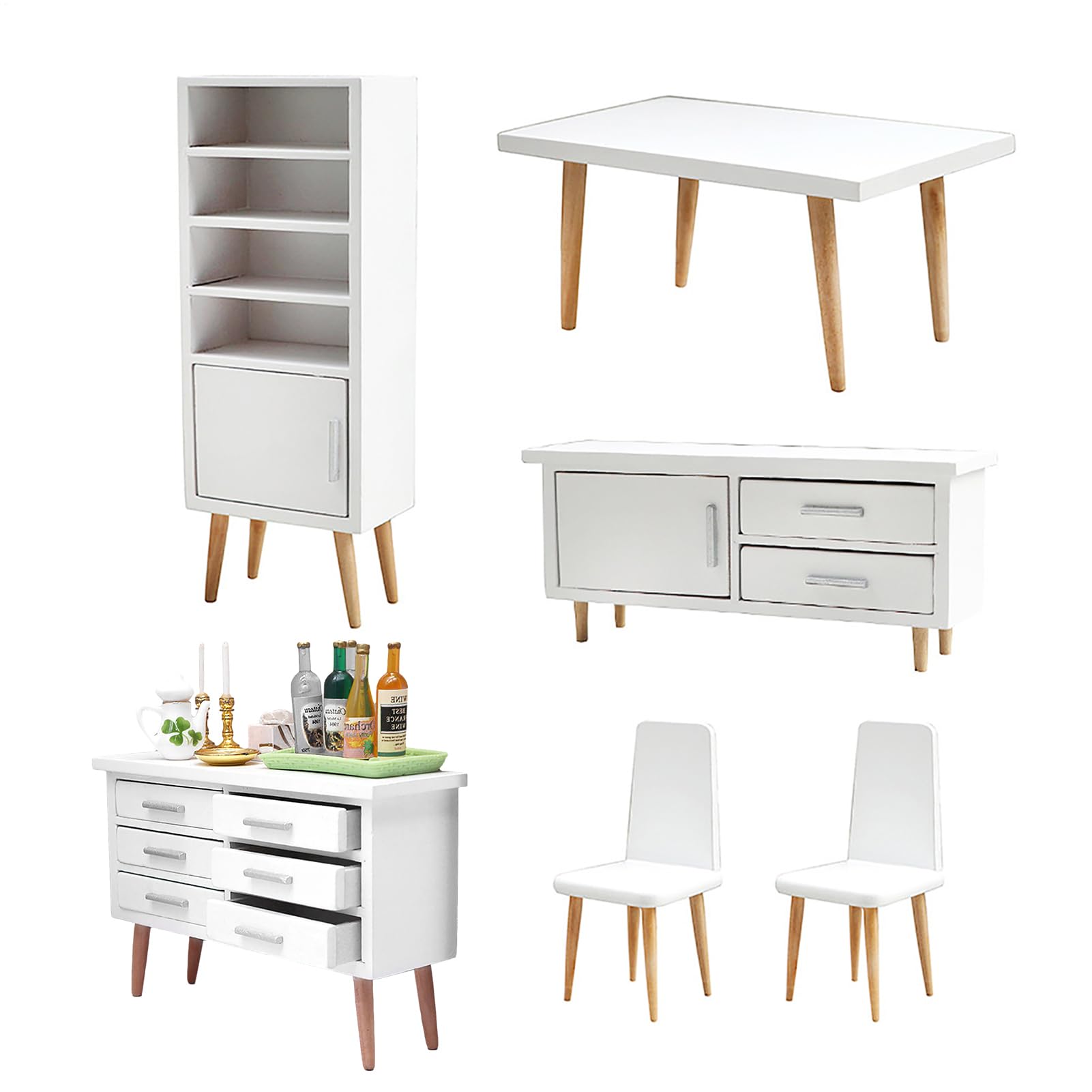 Set da cucina in miniatura, mobili da , costruzione in legno di