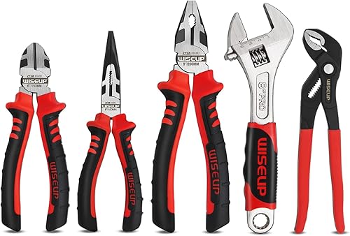 WISEUP Alicates de corte diagonal de alta palanca de 6 pulgadas, cortadores laterales manuales para cables de alambre, electricistas y hogar