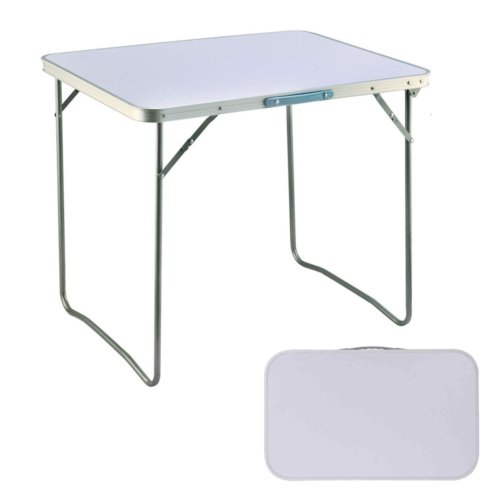 Table de camping pliante et portable avec poignée de transport
