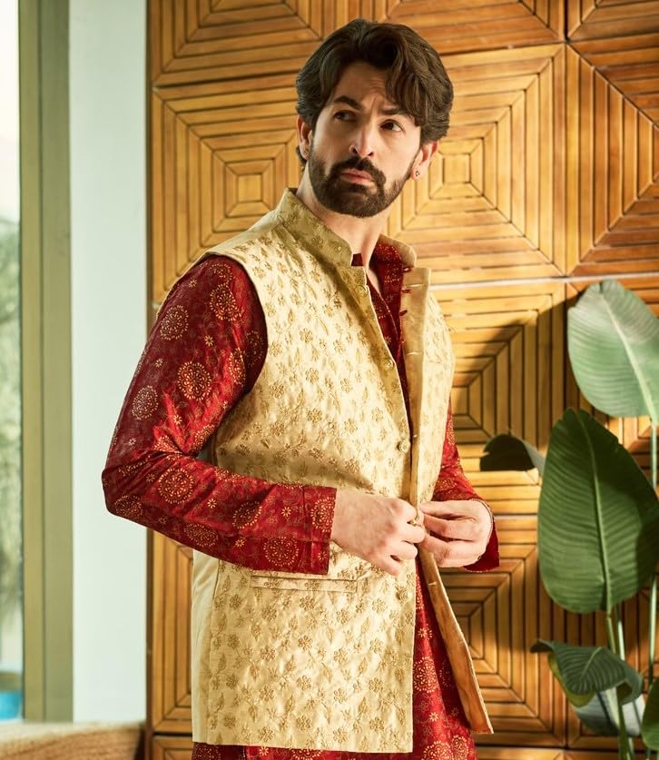 Image of SOJANYA (Since 1958, Men's Silk Fancy Border Dhoti